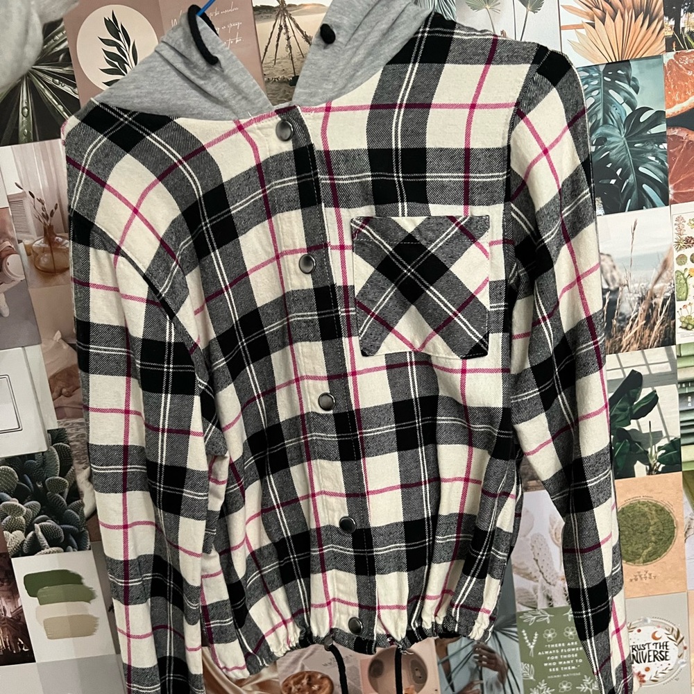 cropped cardigan with hood